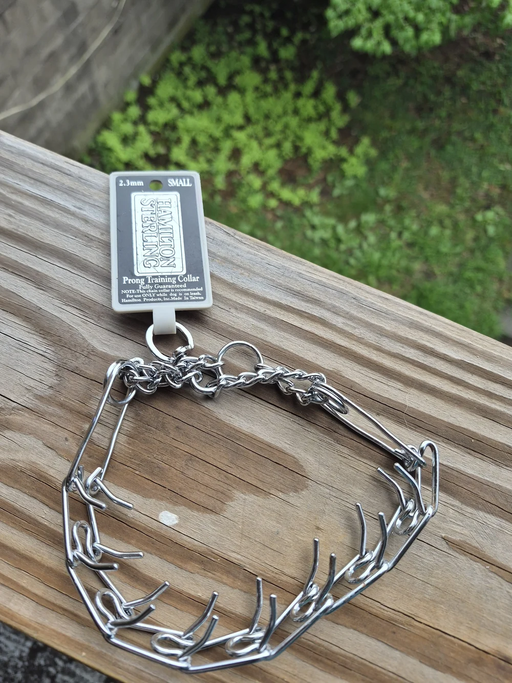 Hamilton Sterling Metal Prong Training Collar // Size Small